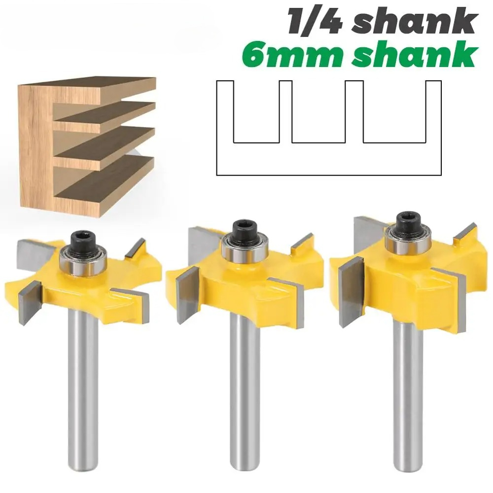 Woodworking Rabbet - 1/3 Stück 6mm 1/4