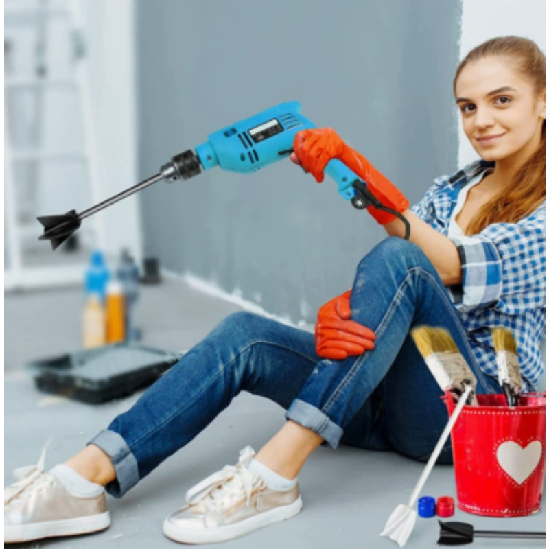 Woodworking Epoxy - Epoxidharz-Mischstab Farbrührstab Spachtelmasse Zement Farbmischer-Aufsatz mit