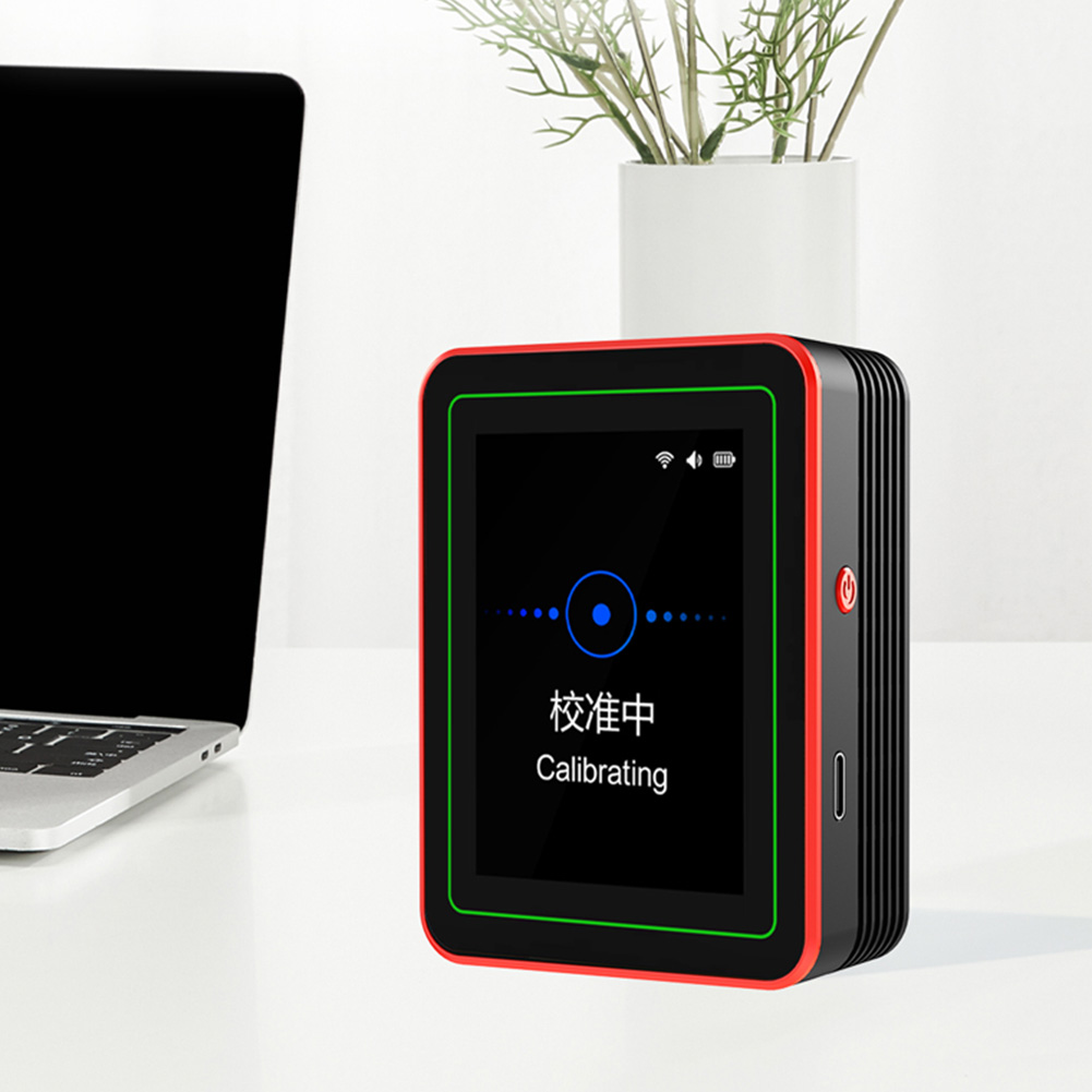 Woodworking App - WLAN 15-in-1 Innenraum-Luftqualitätsmonitor mit TFT-Display, Haushalts-CO-CO2-TVOC-HCHO-Tester,