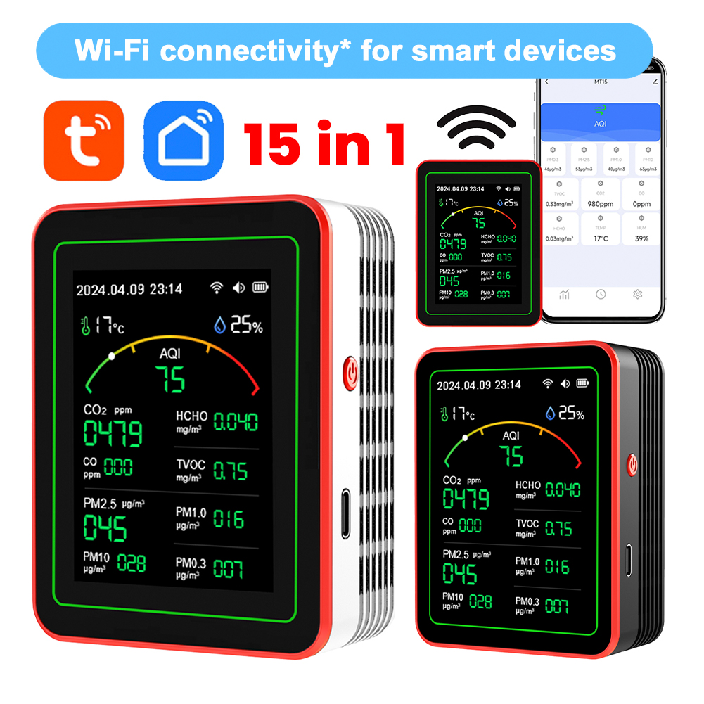 Woodworking App - Tuya WiFi 15-in-1 Haushalts-CO CO2 TVOC