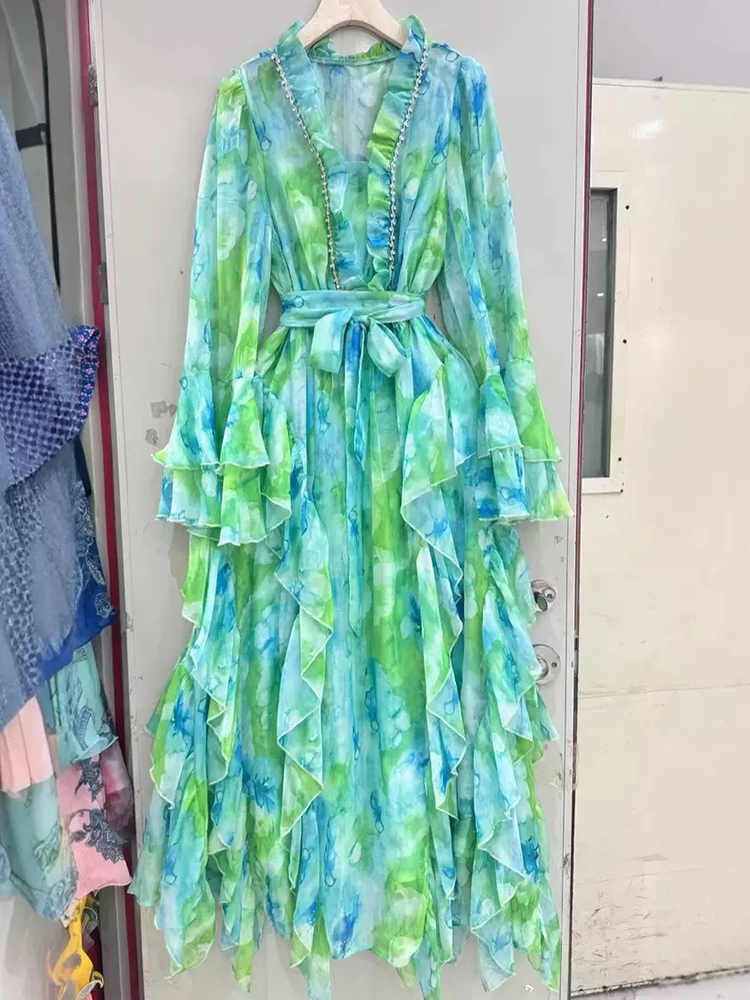 Woodworking Women - Frühjahr/Sommer 2025, neues langärmliges Kleid mit