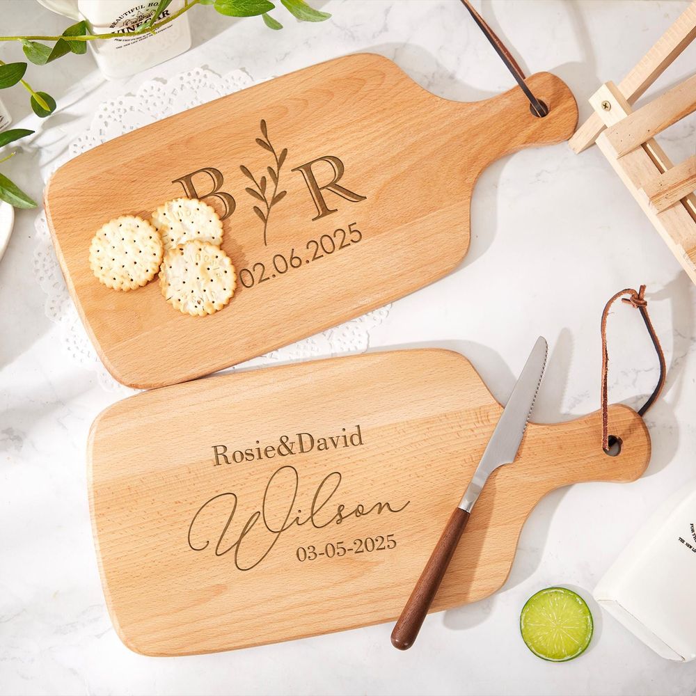 Woodworking Logo - Personalisiertes Graviertes Holz-Schneidebrett, Logo-Schneidebrett, Verlobungsgeschenke, Küchenbrett,