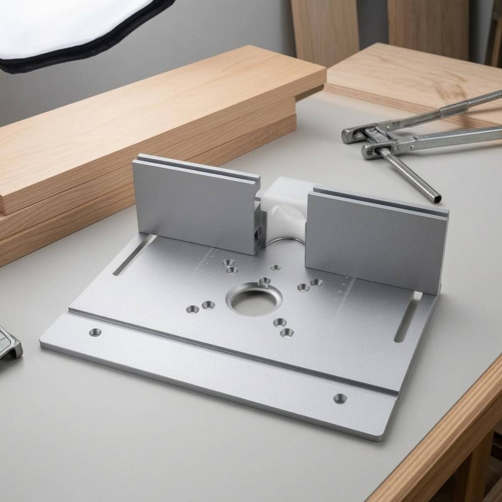Woodworking Tools - Fräserplatteneinsätze für Tischfräsen, Metall-Silber, Holzbearbeitungswerkzeug