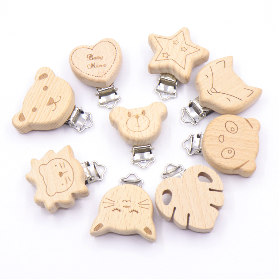 Woodworking Rabbet - 5PCS Holz Kaninchen Stern Schnuller Clip