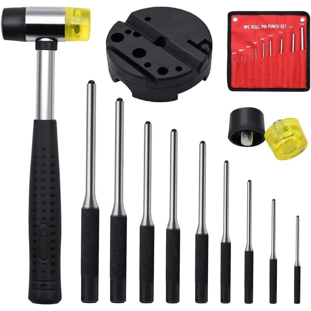 Woodworking Hammer - 13-teiliges Rollenset, Aufbewahrungstasche, Smithing Punch, zum