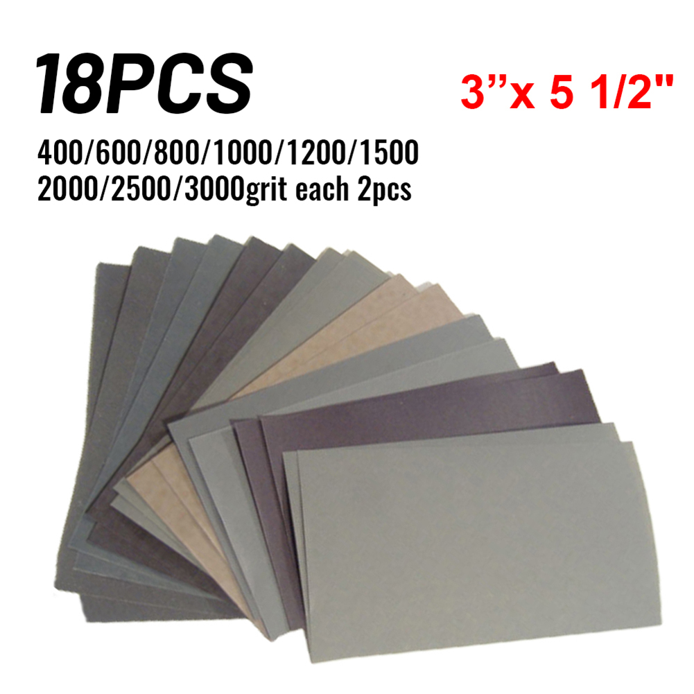 Woodworking Tools - 18pc Schleifpapier 400-3000grit Schleifpapier Wasser/Trocken Schleifpapier