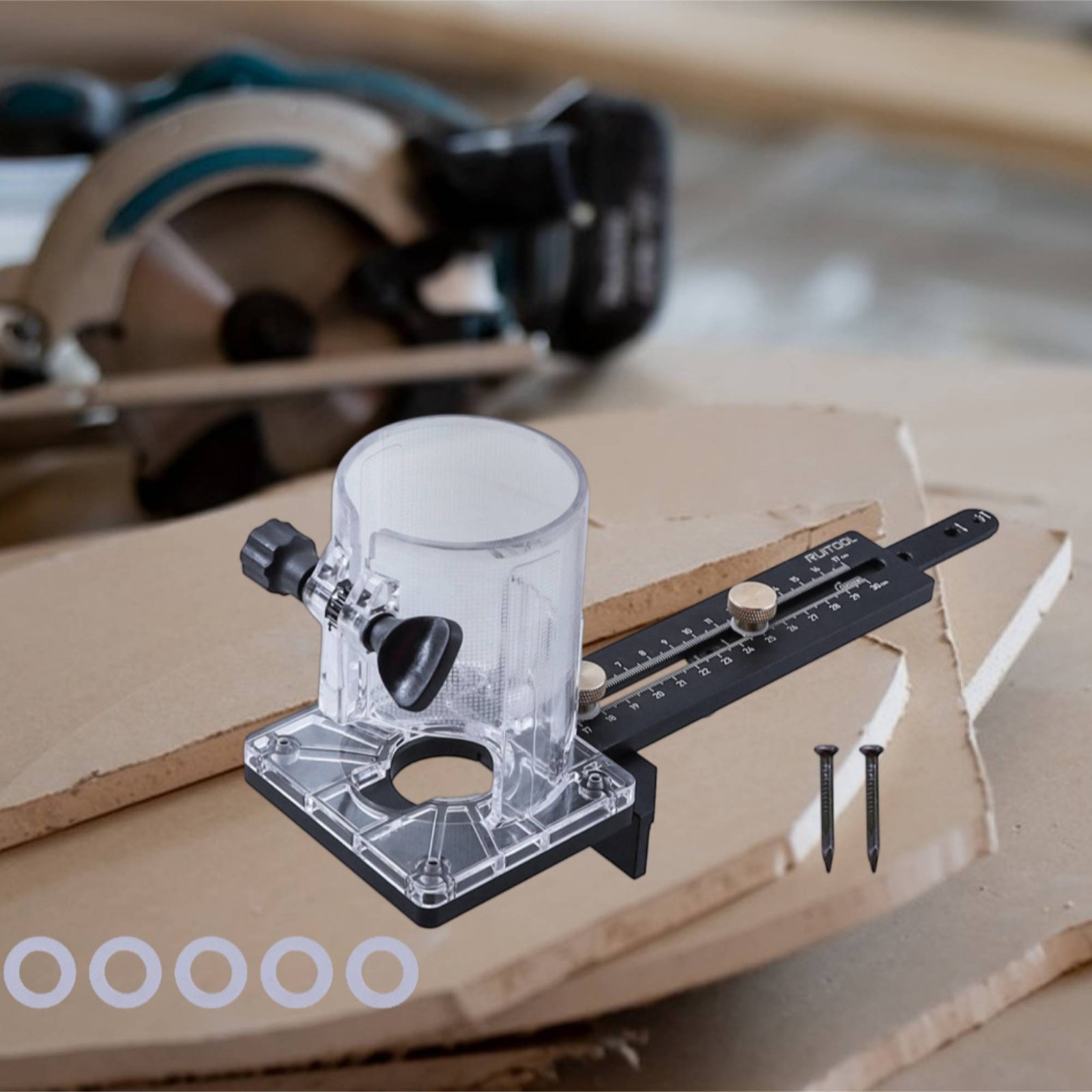 Woodworking Carpenter - Router-Kreisschneidvorrichtung Multifunktions-Router-Kreisschneider Holzbearbeitungswerkzeug Stabil für Tischler