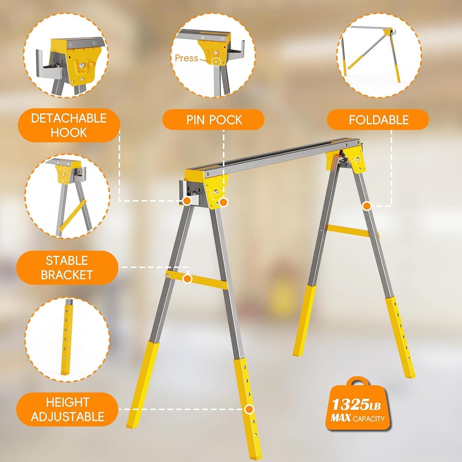 Höhenverstellbare Sägebock-Set – Woodworking Carpenter Bewertung und Preis