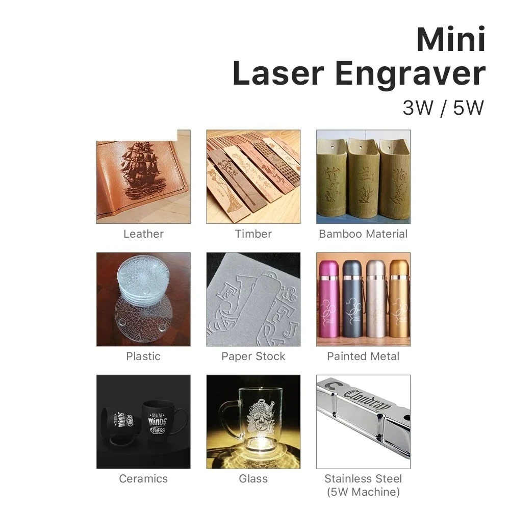 5000mW Mini CNC Lasergravierge – Woodworking Logo Bewertung und Preis