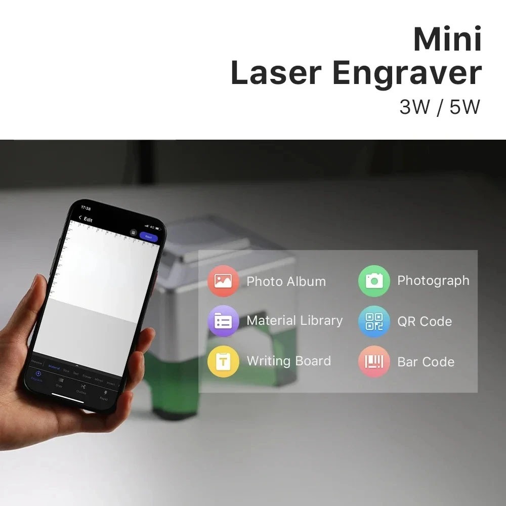 5000mW Mini CNC Lasergravierge – Woodworking Logo Bewertung und Preis